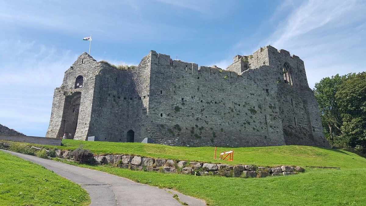 Oystermouth Castle above Swansea Bay