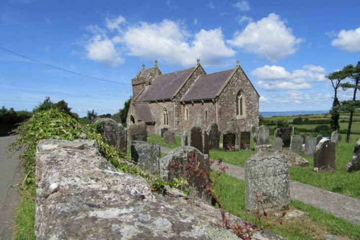 Whiteford Sands and the cast-iron lighthouse off the coast