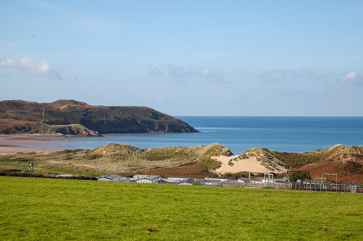 Whiteford Sands dunes and coastal paths near the holiday park